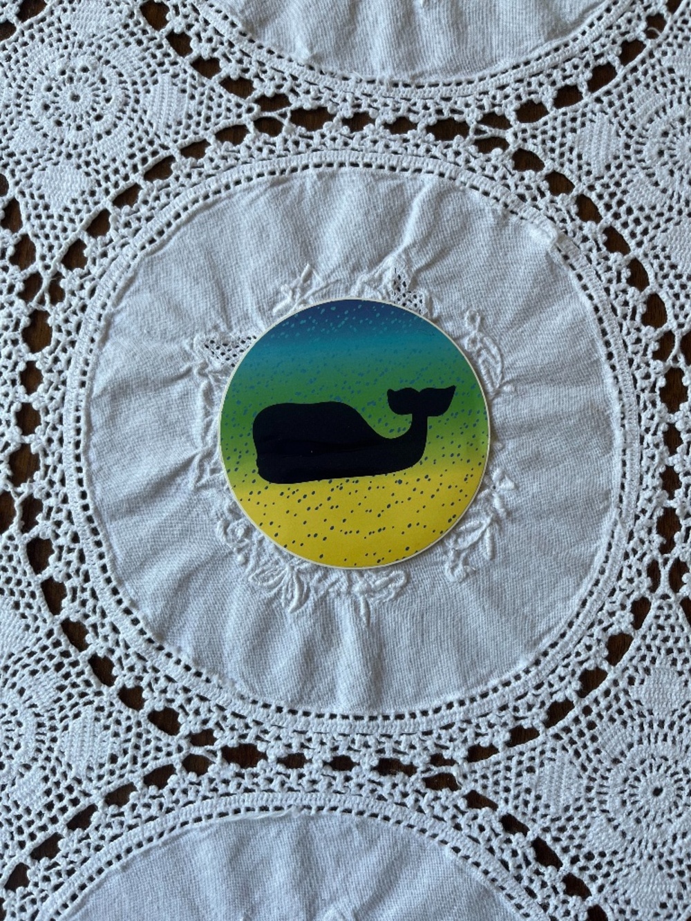 NEW Vineyard Vines whale decal sticker Blue, Green & Yellow